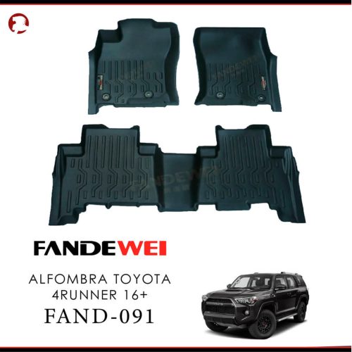 Toyota 4Runner 2016-2024, Alfombras de bandeja, 2 filas, Fandewei.