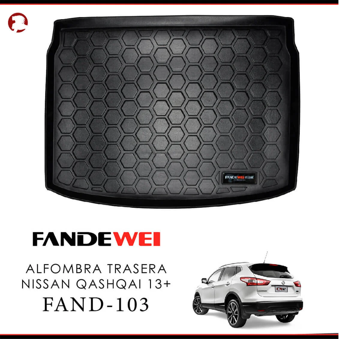 Nissan Qashqai 2013-2025, Alfombras de Bandeja, Cajuela, Fandewei.