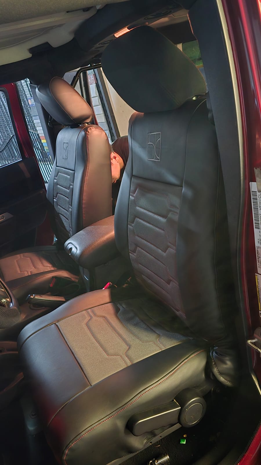 Jeep Rubicón 2007-2018 cobertores para asientos 5 Pasajeros Vinil Náutico Espumado 