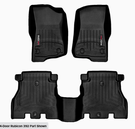 Jeep Rubicon 2023-2025, Alfombras de Bandeja, 2 filas, WeatherTech.