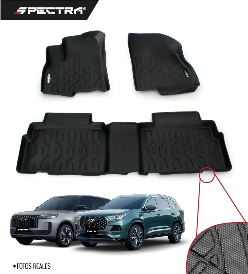 Jaecoo J5 2025-2026, Alfombras de Bandeja Antideszliantes, 2 filas, Spectra.